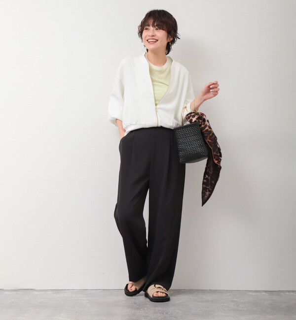 NOLLEY'S sophi「《セットアップ対応》ウォッシャブルツイルイージータックワイドパンツ」|その他|