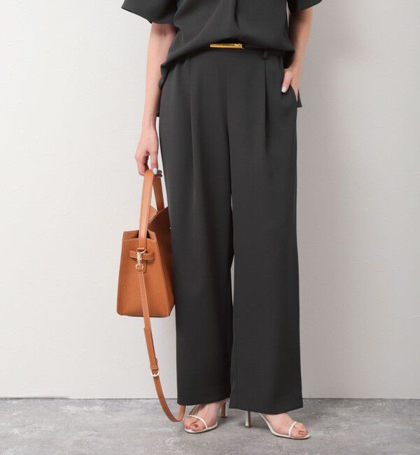 NOLLEY'S sophi「《セットアップ対応》ウォッシャブルツイルイージータックワイドパンツ」|その他|