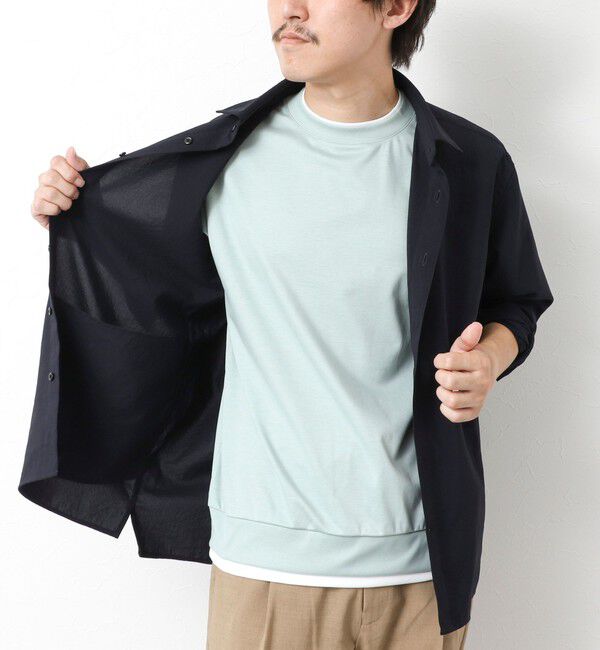 NOLLEY'S goodman「《接触冷感》スーピマコットン ダブルカラーTee 25SS」|Tシャツ・カットソー|