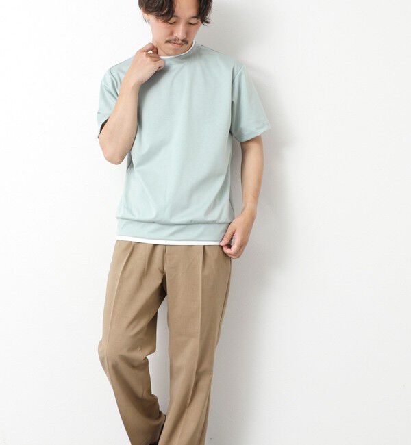 NOLLEY'S goodman「《接触冷感》スーピマコットン ダブルカラーTee 25SS」|Tシャツ・カットソー|