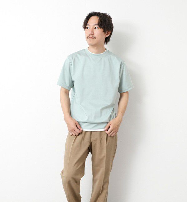 NOLLEY'S goodman「《接触冷感》スーピマコットン ダブルカラーTee 25SS」|Tシャツ・カットソー|