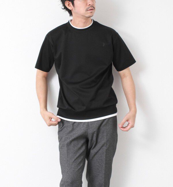 NOLLEY'S goodman「《接触冷感》スーピマコットン ダブルカラーTee 25SS」|Tシャツ・カットソー|