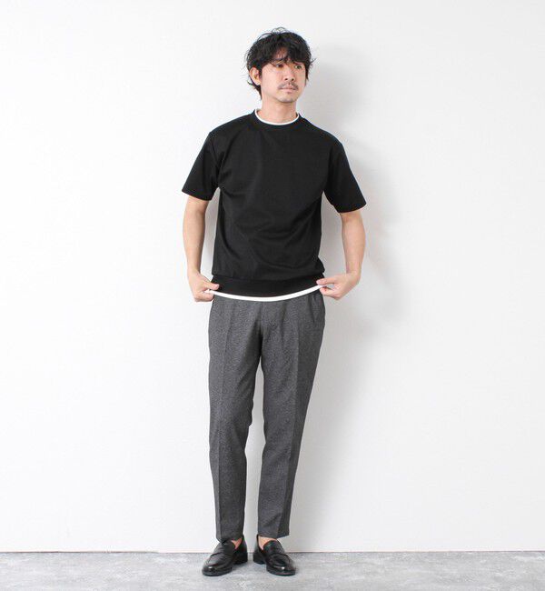 NOLLEY'S goodman「《接触冷感》スーピマコットン ダブルカラーTee 25SS」|Tシャツ・カットソー|