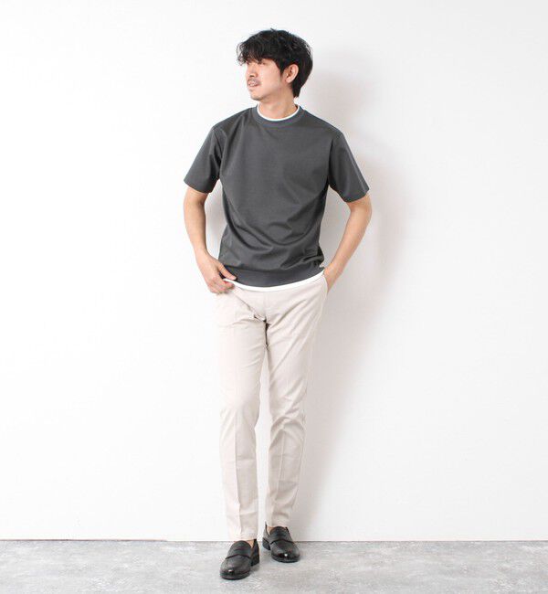 NOLLEY'S goodman「《接触冷感》スーピマコットン ダブルカラーTee 25SS」|Tシャツ・カットソー|