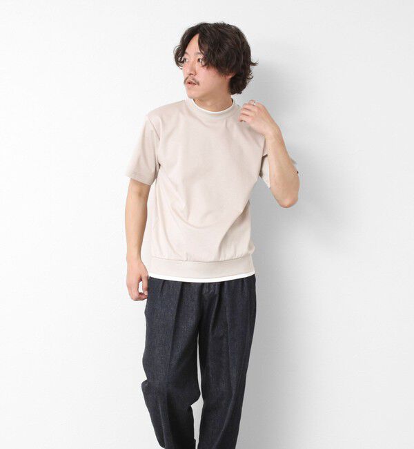 NOLLEY'S goodman「《接触冷感》スーピマコットン ダブルカラーTee 25SS」|Tシャツ・カットソー|