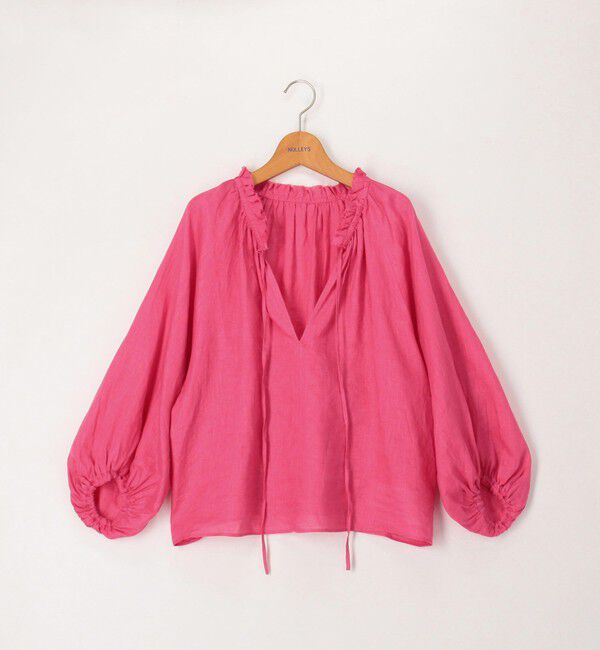 NOLLEY'S「《セットアップ対応》リネンフリル衿ブラウス」|シャツ・ブラウス|