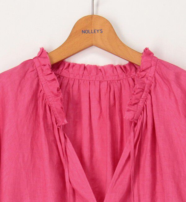 NOLLEY'S「《セットアップ対応》リネンフリル衿ブラウス」|シャツ・ブラウス|