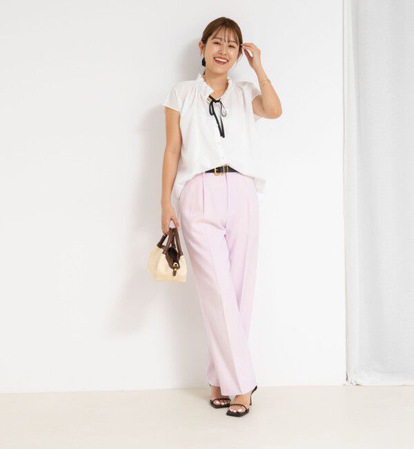 NOLLEY'S「【PR林☆別注カラーあり】ウォッシャブルツイルストレッチ愛されワイドパンツ」|その他|