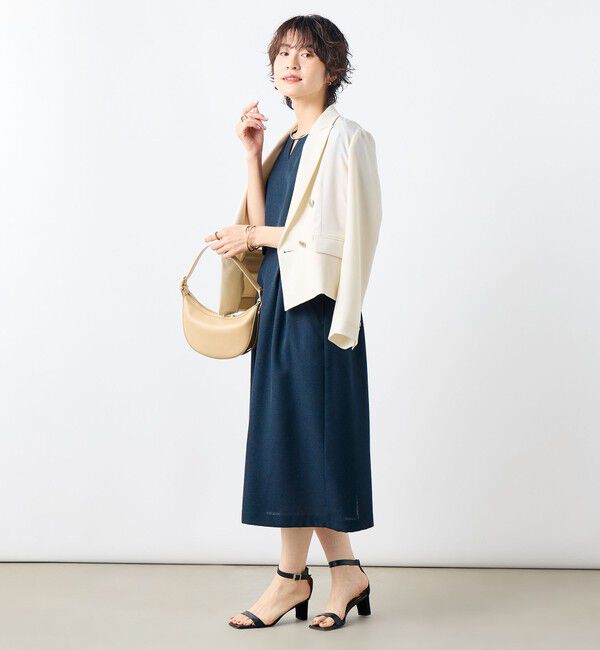 NOLLEY'S sophi「ウォッシャブル麻調タックコクーンワンピース」|ワンピース|