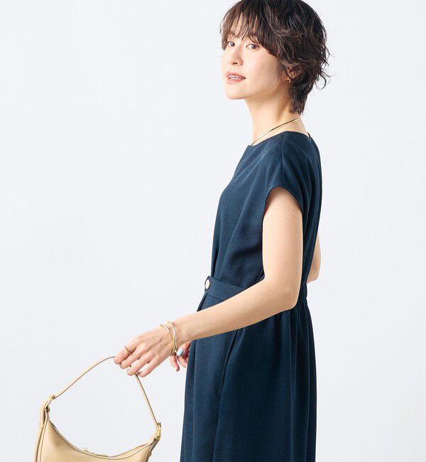 NOLLEY'S sophi「ウォッシャブル麻調タックコクーンワンピース」|ワンピース|