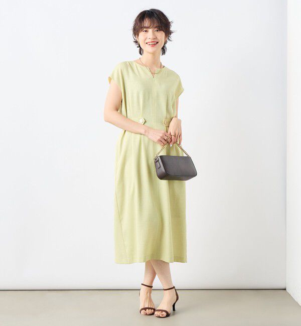 NOLLEY'S sophi「ウォッシャブル麻調タックコクーンワンピース」|ワンピース|