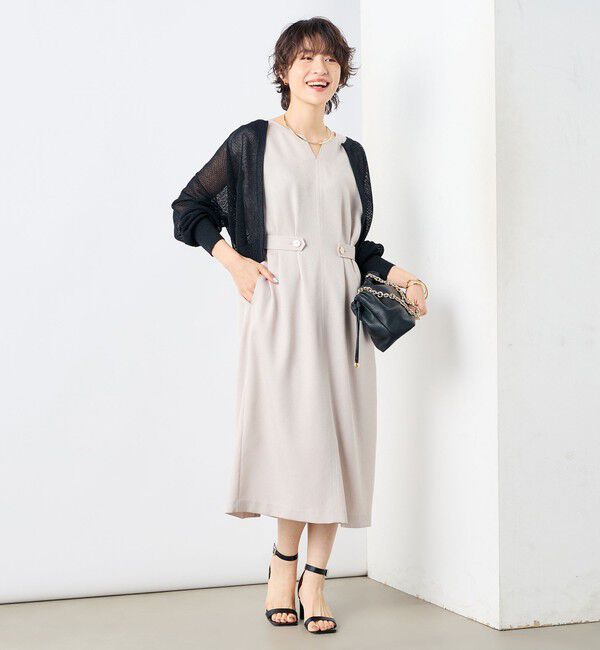 NOLLEY'S sophi「ウォッシャブル麻調タックコクーンワンピース」|ワンピース|