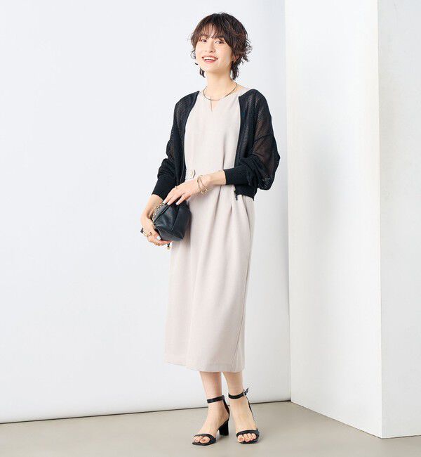 NOLLEY'S sophi「ウォッシャブル麻調タックコクーンワンピース」|ワンピース|