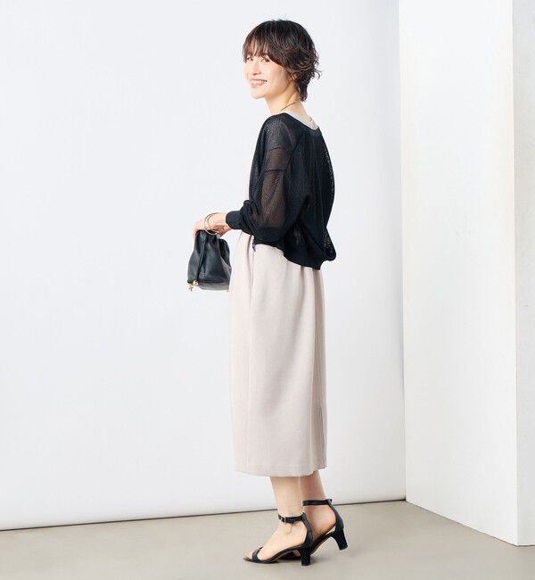 NOLLEY'S sophi「ウォッシャブル麻調タックコクーンワンピース」|ワンピース|