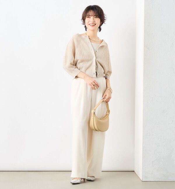 NOLLEY'S「《セットアップ対応》ウォッシャブル麻調タックワイドパンツ」|その他|