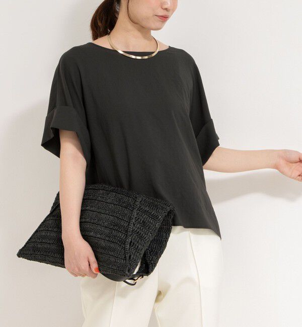 NOLLEY'S「【松葉☆別注アイテム】《セットアップ対応》エアリージョーゼットWカフスブラウス」|シャツ・ブラウス|