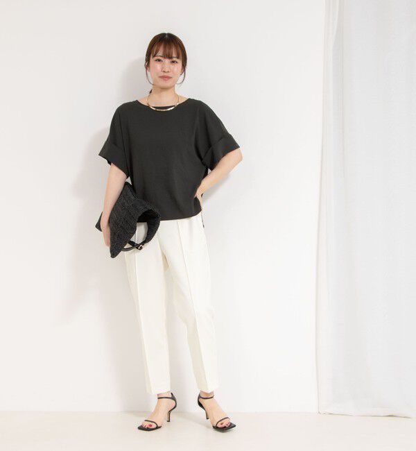 NOLLEY'S「【松葉☆別注アイテム】《セットアップ対応》エアリージョーゼットWカフスブラウス」|シャツ・ブラウス|