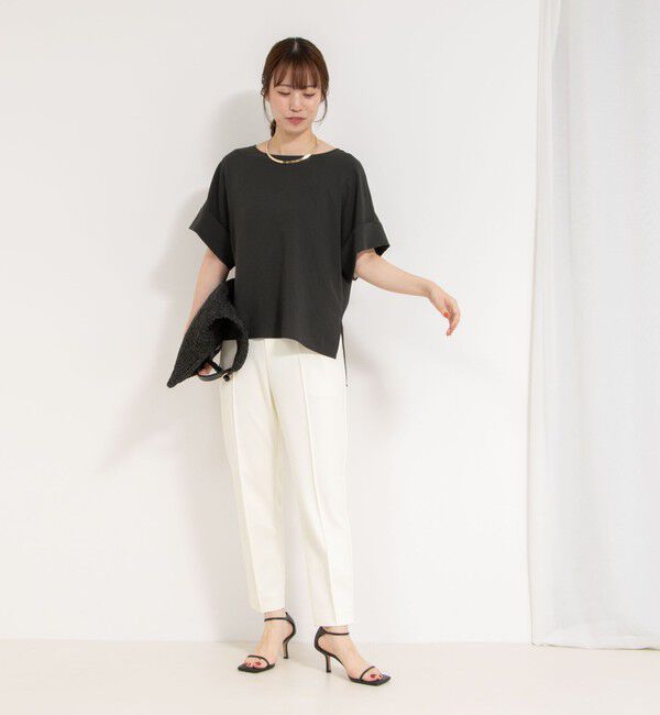 NOLLEY'S「【松葉☆別注アイテム】《セットアップ対応》エアリージョーゼットWカフスブラウス」|シャツ・ブラウス|