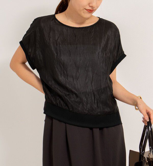 NOLLEY'S「シアーヴィンテージTブラウス」|シャツ・ブラウス|ブラック