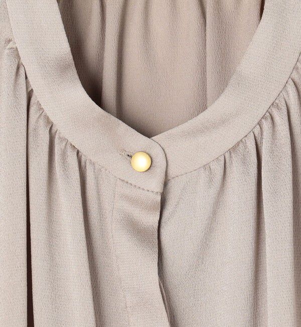 NOLLEY'S「ハンマーサテンケープブラウス」|シャツ・ブラウス|