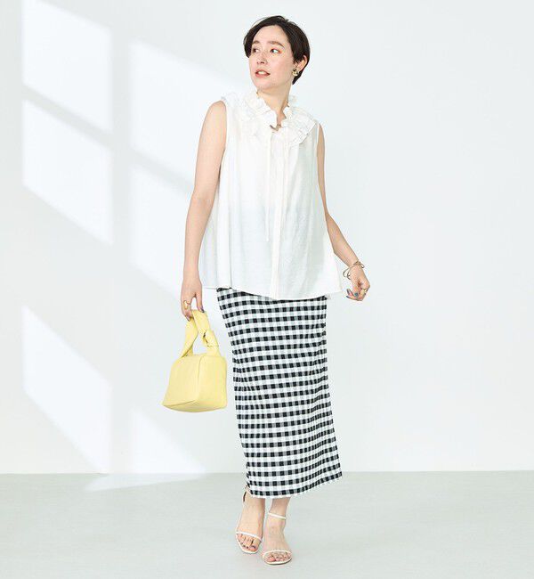 NOLLEY'S sophi「フリルネックノースリーブブラウス」|シャツ・ブラウス|