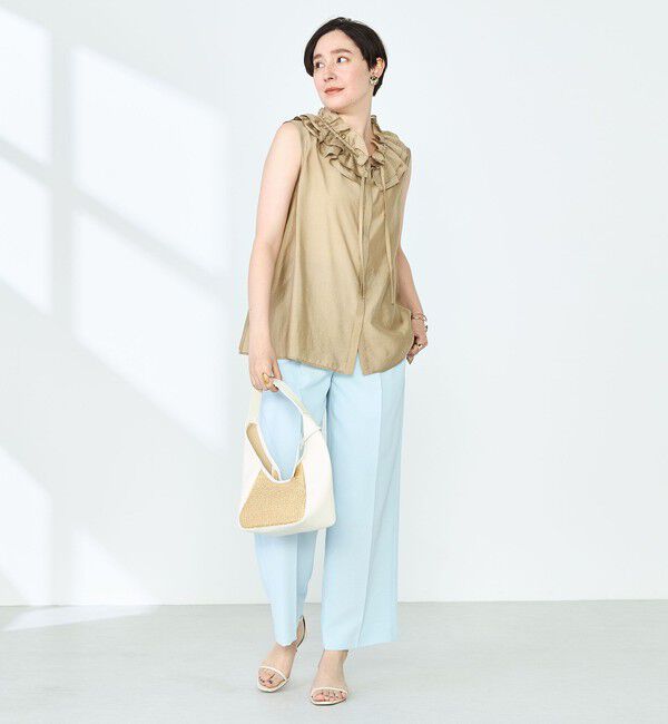 NOLLEY'S sophi「フリルネックノースリーブブラウス」|シャツ・ブラウス|