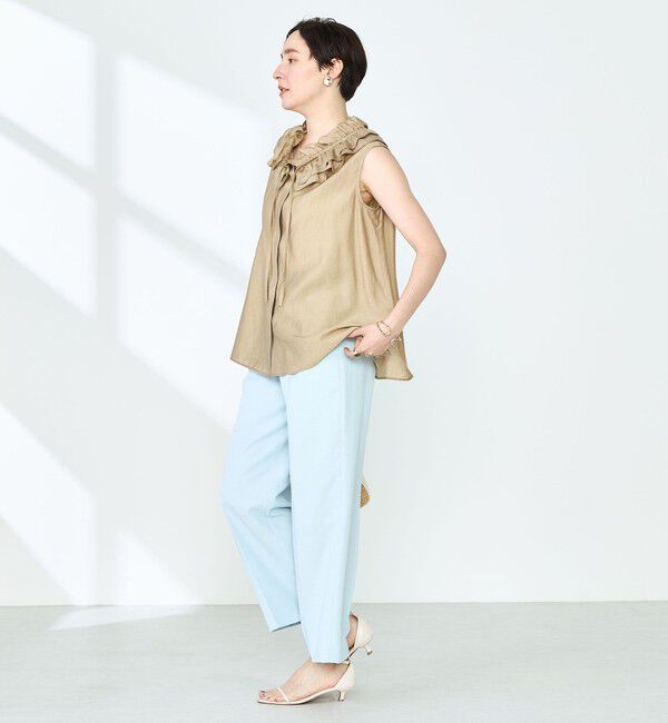 NOLLEY'S sophi「フリルネックノースリーブブラウス」|シャツ・ブラウス|