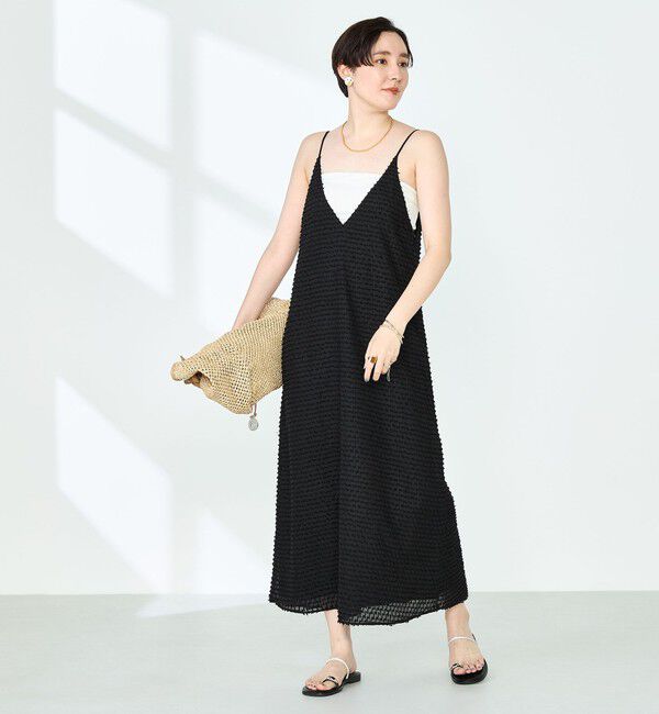 NOLLEY'S「ウォッシャブルカットジャガードキャミワンピース」|ワンピース|