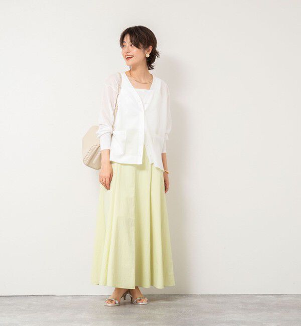 NOLLEY'S sophi「《手洗い可能》綿混シアーVネックカーディガン」|カーディガン|