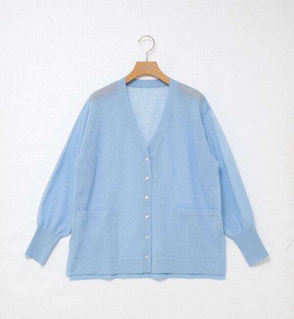 NOLLEY'S sophi「《手洗い可能》綿混シアーVネックカーディガン」|カーディガン|