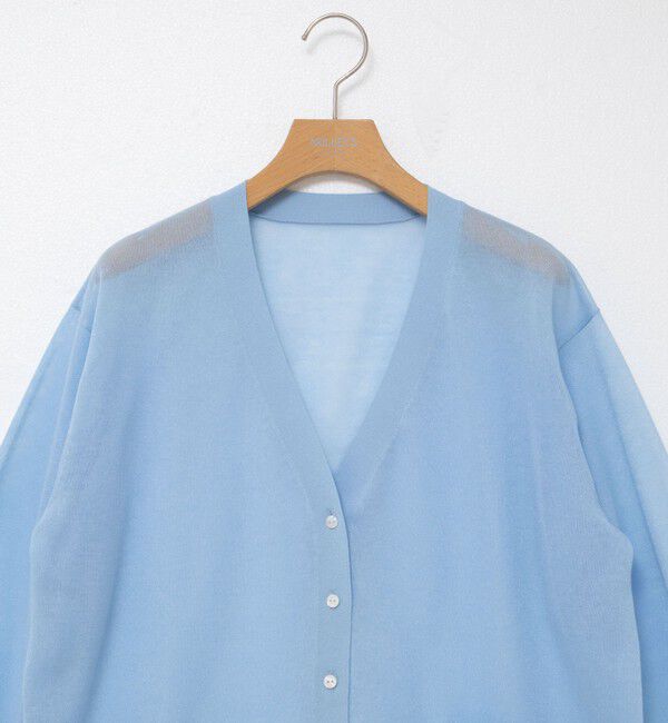 NOLLEY'S sophi「《手洗い可能》綿混シアーVネックカーディガン」|カーディガン|