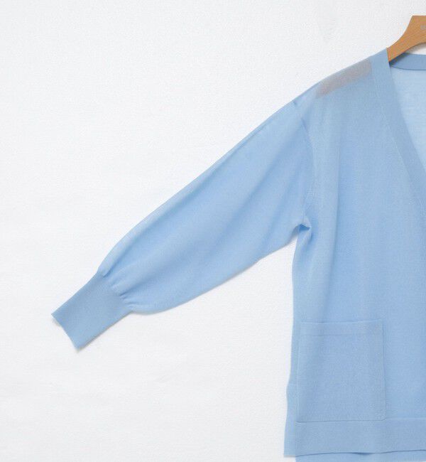 NOLLEY'S sophi「《手洗い可能》綿混シアーVネックカーディガン」|カーディガン|