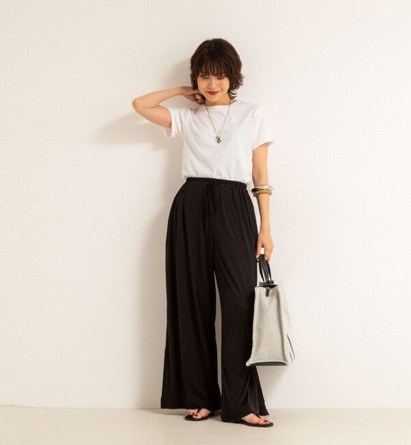 NOLLEY'S「【MAQWEL/マクウェル】ソフトタッチスラブスリットパンツ」|その他|