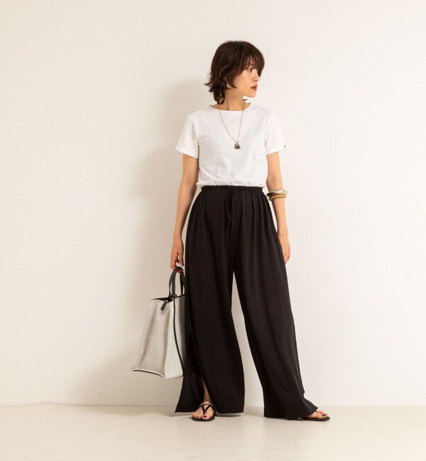 NOLLEY'S「【MAQWEL/マクウェル】ソフトタッチスラブスリットパンツ」|その他|