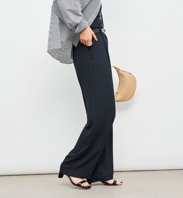 NOLLEY'S「ウォッシャブルバックサテンセミワイドパンツ」|その他|