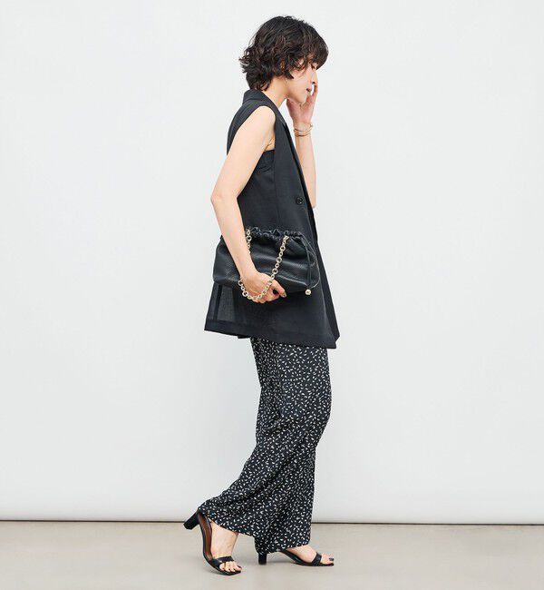 NOLLEY'S「ウォッシャブルバックサテンセミワイドパンツ」|その他|