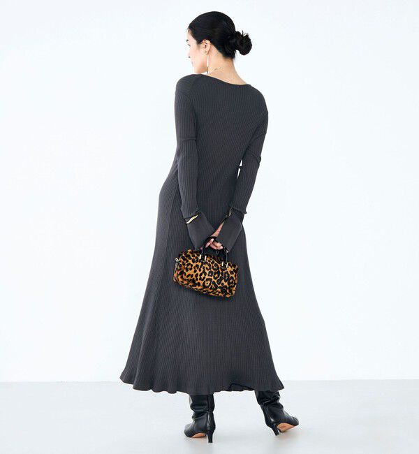 NOLLEY'S「《手洗い可能》フイット＆フレアーVネックワンピース」|ワンピース|