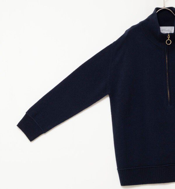 Rie Miller「《手洗い可能》ハーフZIPプルオーバー」|ニット・セーター|