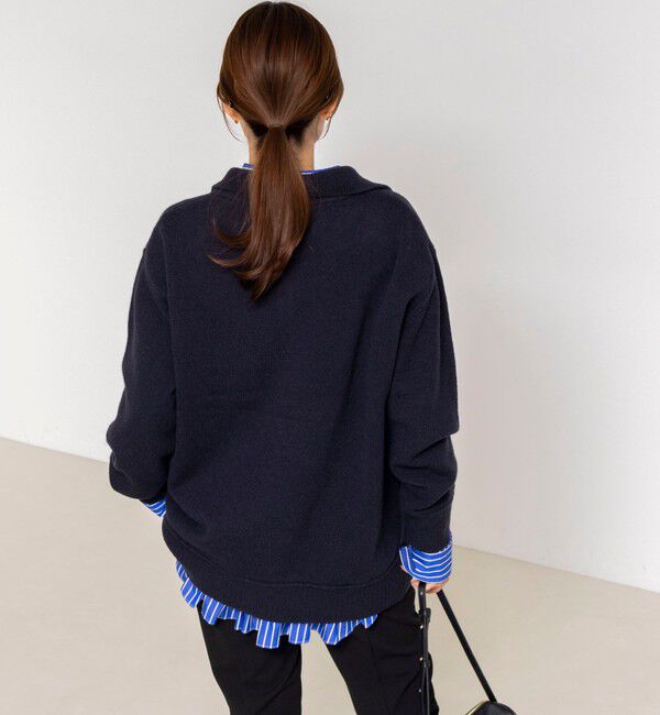 Rie Miller「《手洗い可能》ハーフZIPプルオーバー」|ニット・セーター|