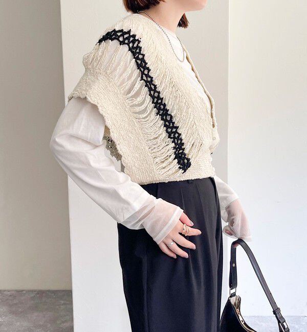 fredy emue「ハンドメイドかぎ編みビスチェ」|ニット・セーター|