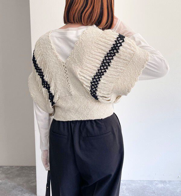 fredy emue「ハンドメイドかぎ編みビスチェ」|ニット・セーター|