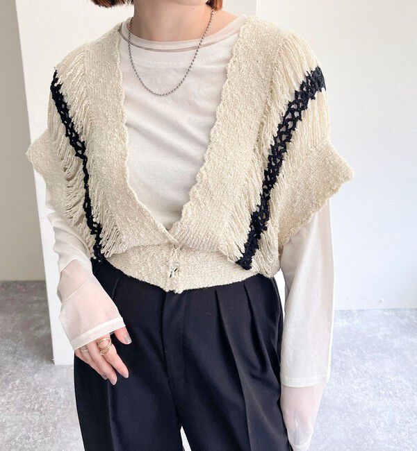 fredy emue「ハンドメイドかぎ編みビスチェ」|ニット・セーター|