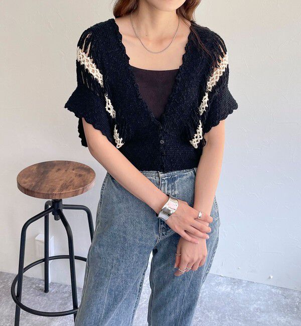 fredy emue「ハンドメイドかぎ編みビスチェ」|ニット・セーター|