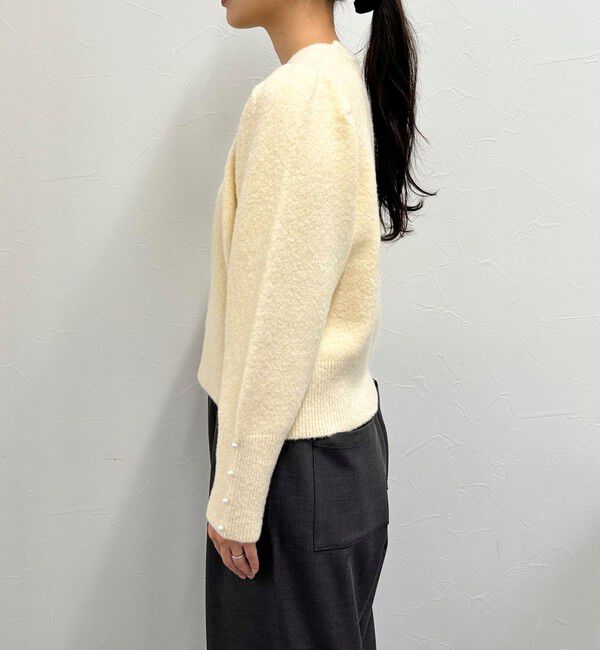 fredy emue「袖ボリュームパール付きニットプルオーバー」|ニット・セーター|
