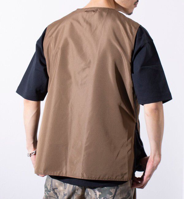 GLOSTER「【TAION/タイオン】ミリタリー Ripstop  Vネックジップリバーシブルベスト ユニセックス」|ベスト・ジレ|