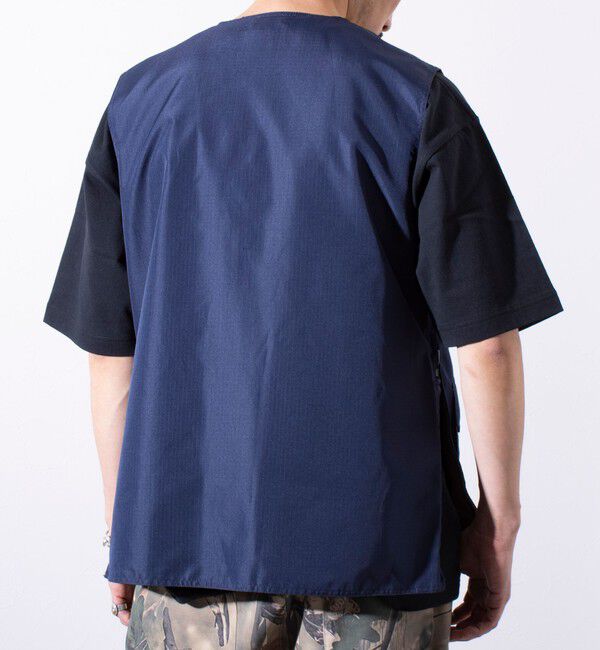 GLOSTER「【TAION/タイオン】ミリタリー Ripstop  Vネックジップリバーシブルベスト ユニセックス」|ベスト・ジレ|