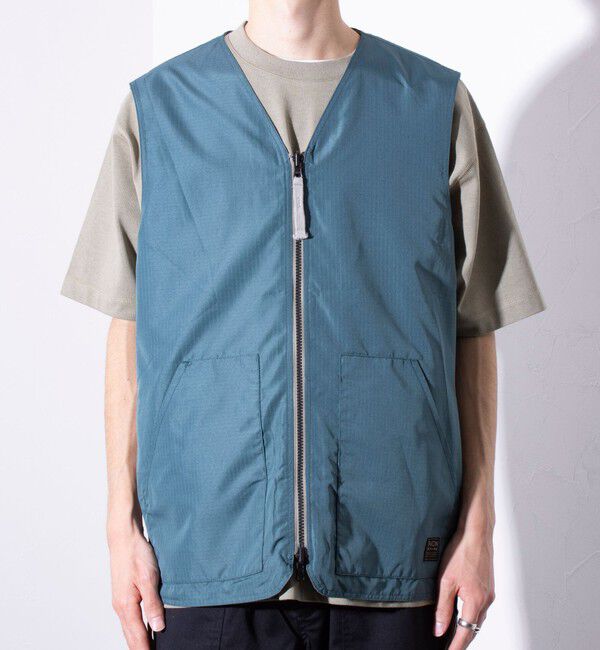 GLOSTER「【TAION/タイオン】ミリタリー Ripstop  Vネックジップリバーシブルベスト ユニセックス」|ベスト・ジレ|