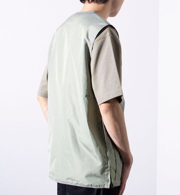 GLOSTER「【TAION/タイオン】ミリタリー Ripstop  Vネックジップリバーシブルベスト ユニセックス」|ベスト・ジレ|