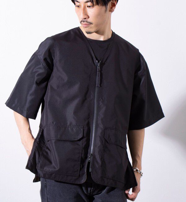 GLOSTER「【TAION/タイオン】ミリタリー Ripstop  Vネックジップリバーシブルベスト ユニセックス」|ベスト・ジレ|