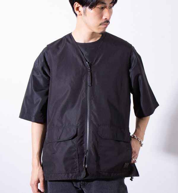 GLOSTER「【TAION/タイオン】ミリタリー Ripstop  Vネックジップリバーシブルベスト ユニセックス」|ベスト・ジレ|